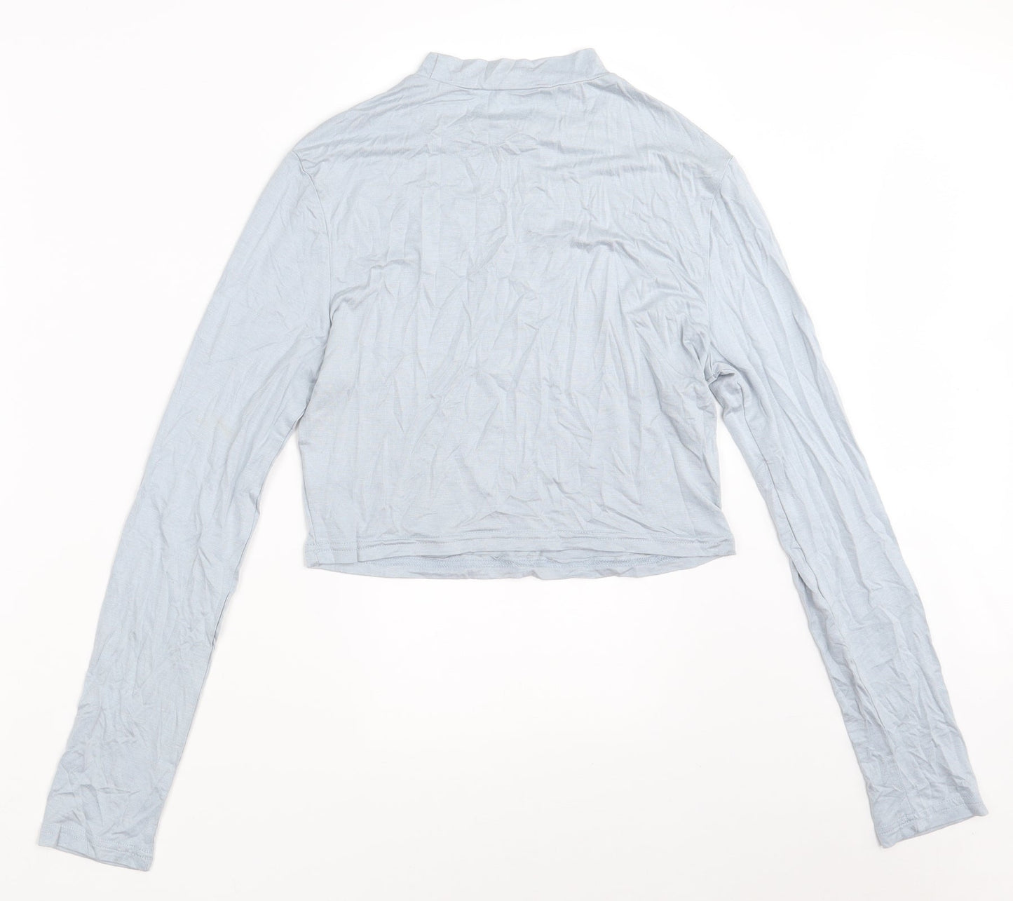 SheIn Womens Blue   Cropped T-Shirt Size L Round Neck