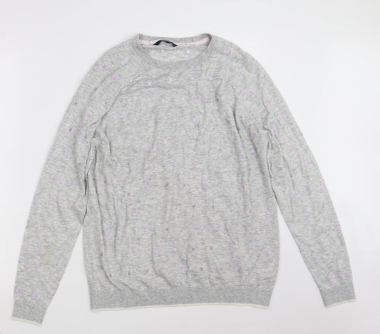 Womens UK Size 18 Maine Grey Pullover Jumper