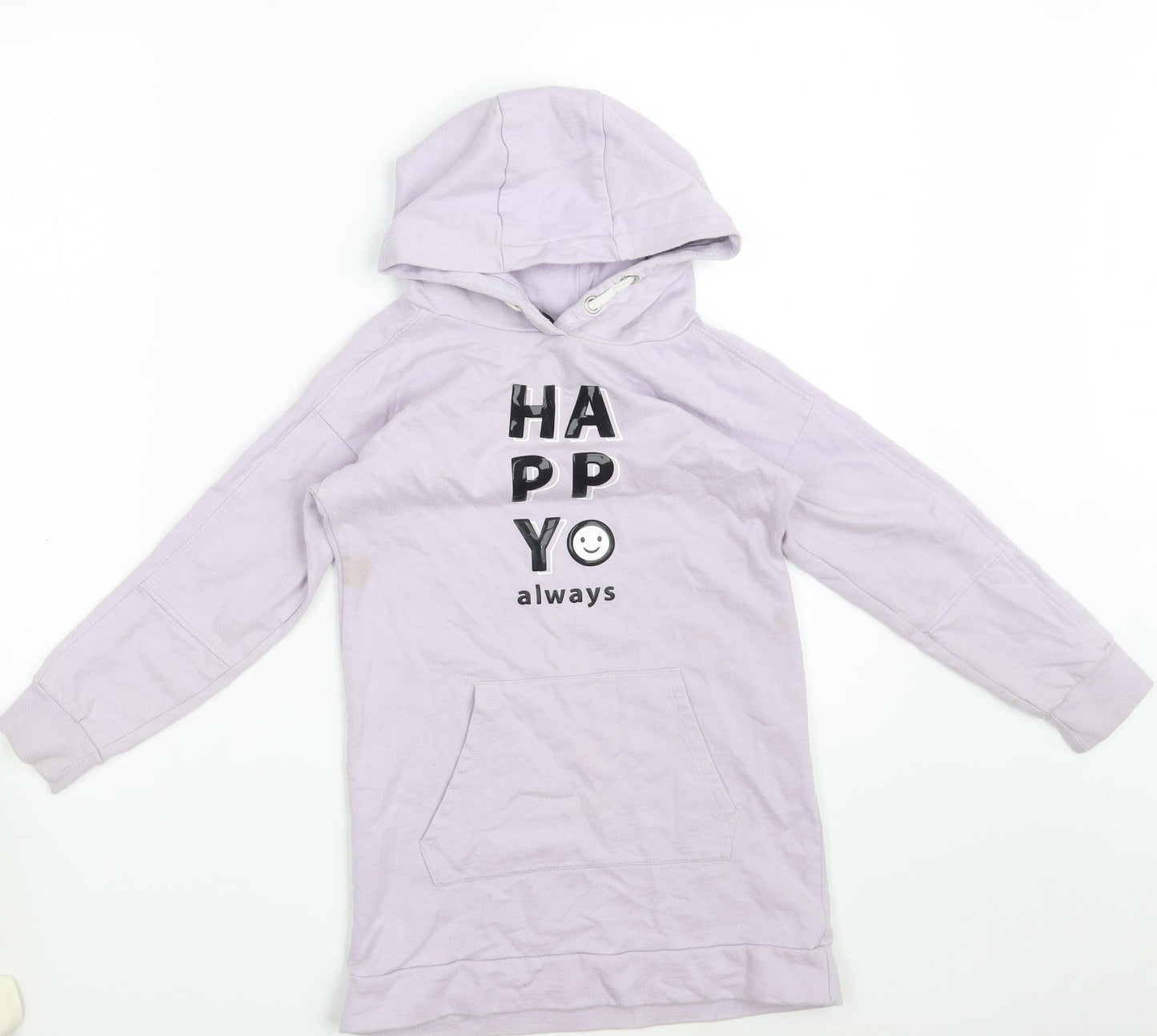 George Girls Purple  Cotton Pullover Hoodie Size 7-8 Years   - HAPPY ALWAYS