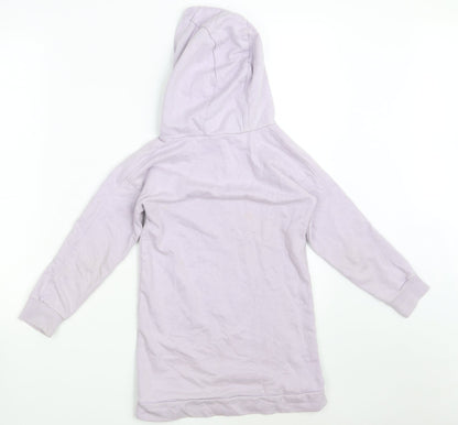 George Girls Purple  Cotton Pullover Hoodie Size 7-8 Years   - HAPPY ALWAYS