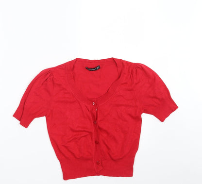 Womens UK Size 10 Atmosphere Red Cardigan Jumper