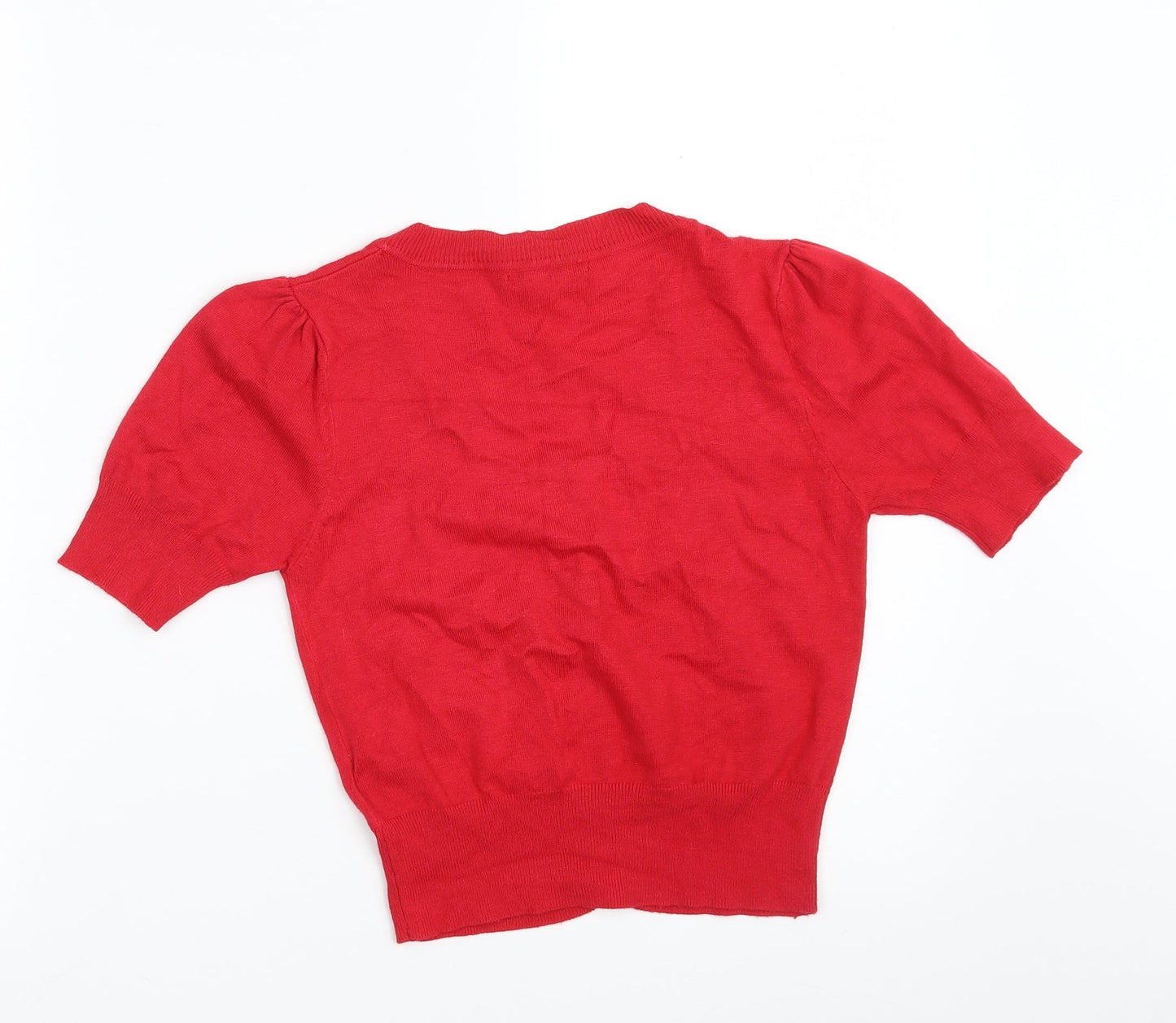 Womens UK Size 10 Atmosphere Red Cardigan Jumper