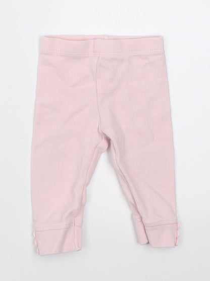 TU Girls Pink  Cotton Capri Trousers Size 3-6 Months  Pullover