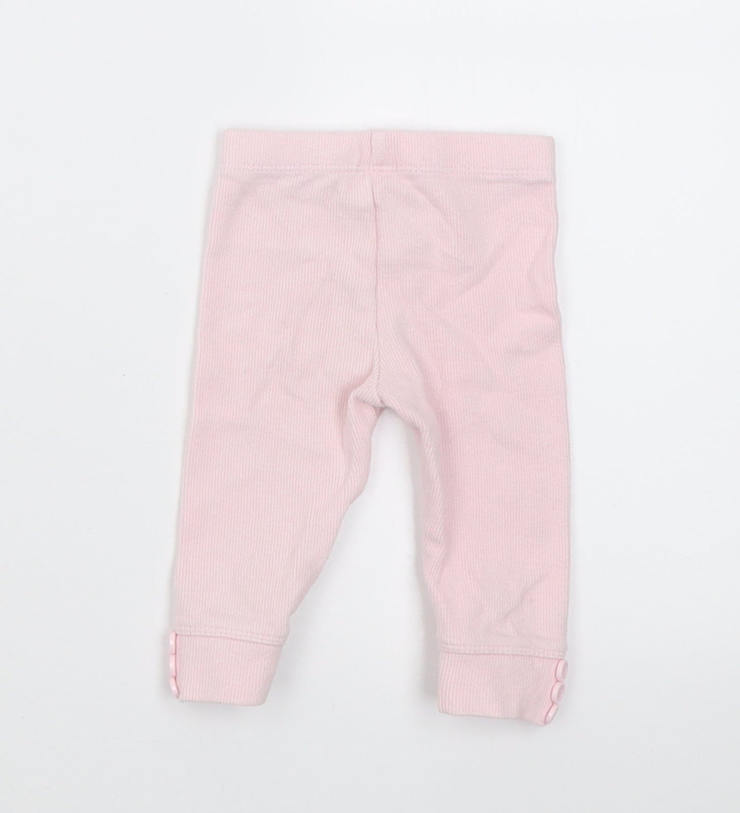 TU Girls Pink  Cotton Capri Trousers Size 3-6 Months  Pullover