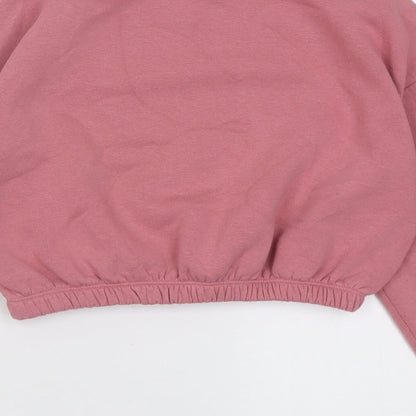 New Look Girls Pink  Cotton Pullover Sweatshirt Size 10-11 Years  Pullover - Bee yourself
