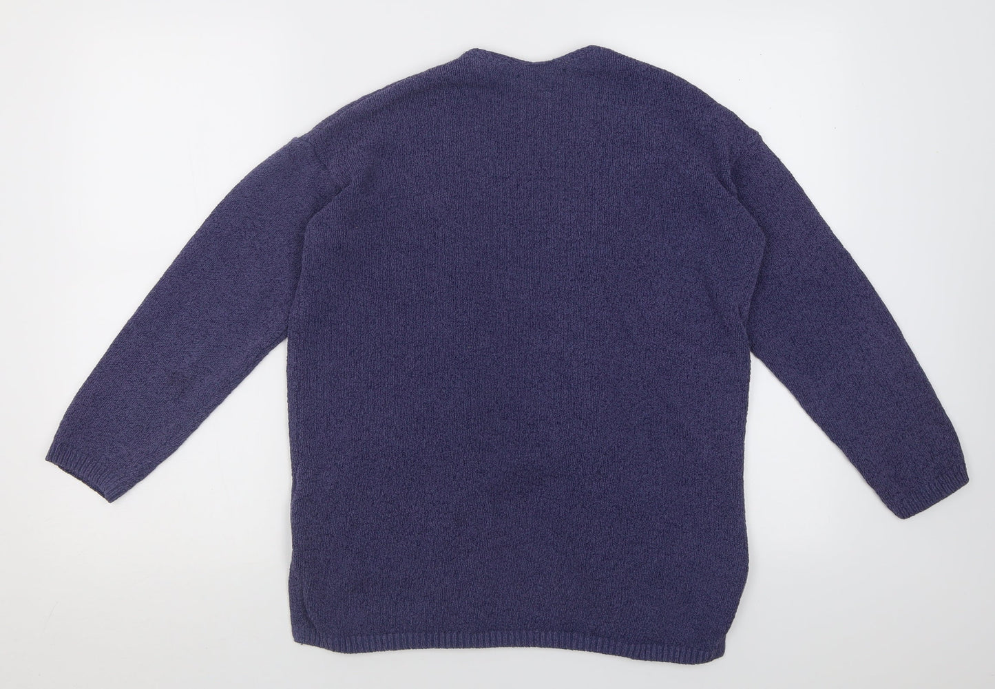 George Womens Purple V-Neck  Cotton Cardigan Jumper Size 10