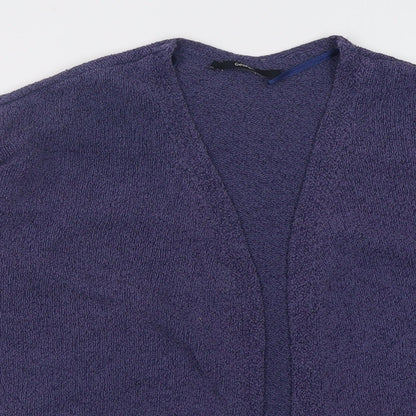 George Womens Purple V-Neck  Cotton Cardigan Jumper Size 10