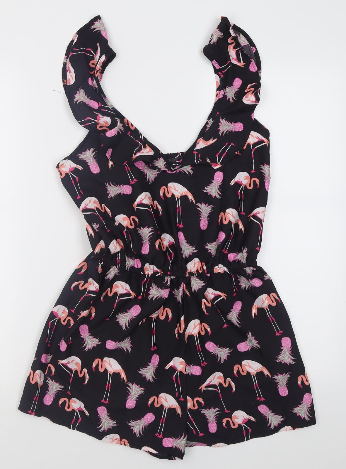 Atmosphere Womens Pink Geometric Polyester Playsuit One-Piece Size 8  Pullover - Flamingo