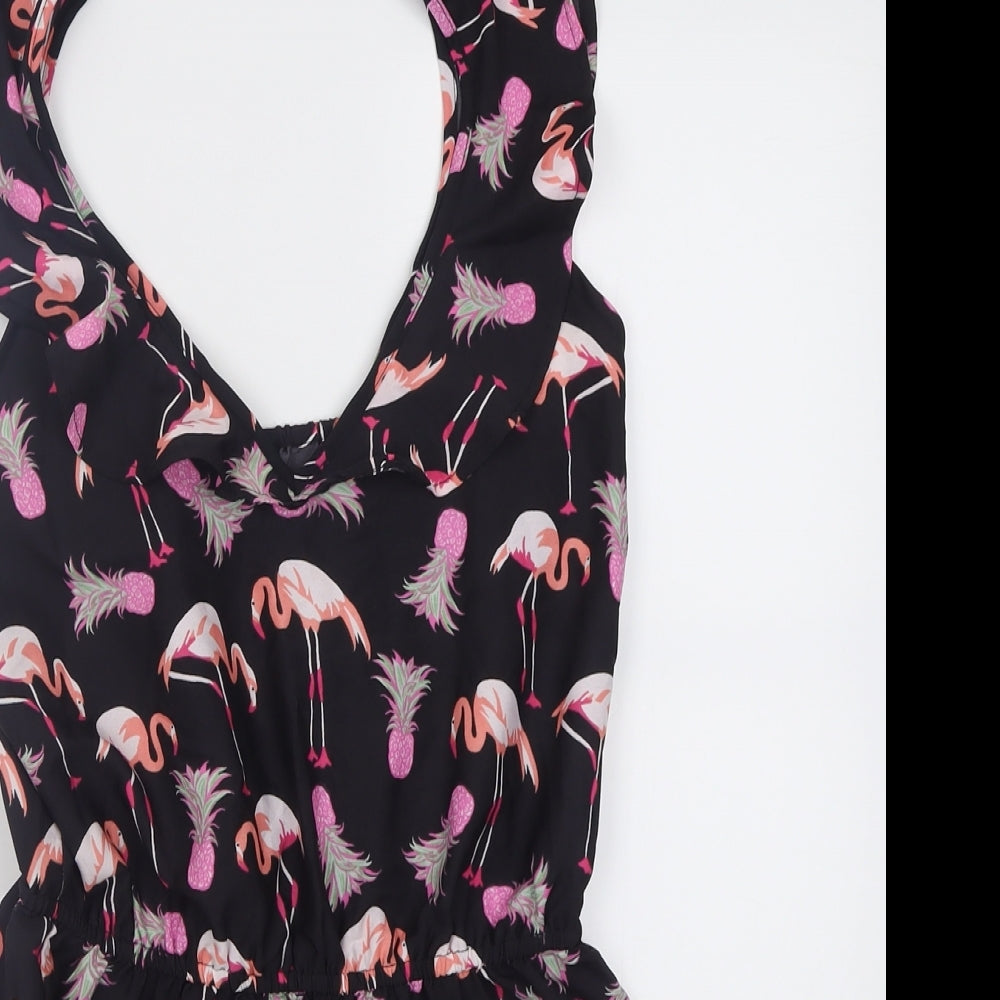 Atmosphere Womens Pink Geometric Polyester Playsuit One-Piece Size 8  Pullover - Flamingo