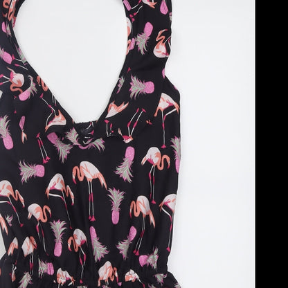 Atmosphere Womens Pink Geometric Polyester Playsuit One-Piece Size 8  Pullover - Flamingo