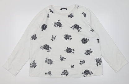 Womens UK Size 16 Marks and Spencer White Pullover Jumper