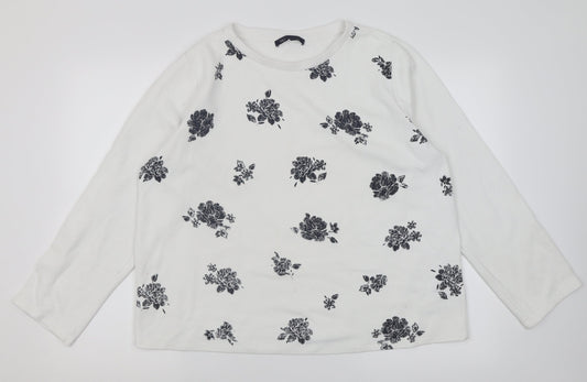 Womens UK Size 16 Marks and Spencer White Pullover Jumper