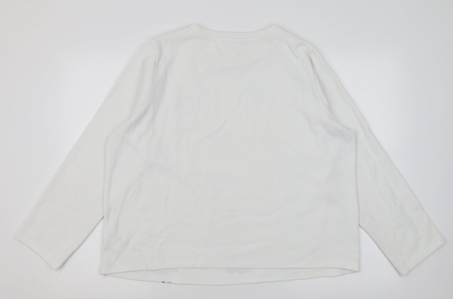 Womens UK Size 16 Marks and Spencer White Pullover Jumper