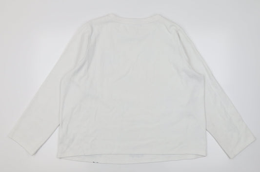 Womens UK Size 16 Marks and Spencer White Pullover Jumper