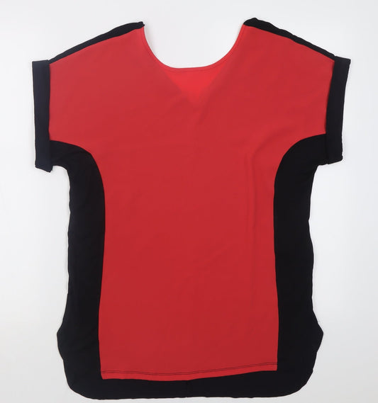 F&F Womens Pink  Polyester Basic T-Shirt Size 10 Crew Neck