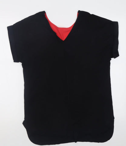 F&F Womens Pink  Polyester Basic T-Shirt Size 10 Crew Neck