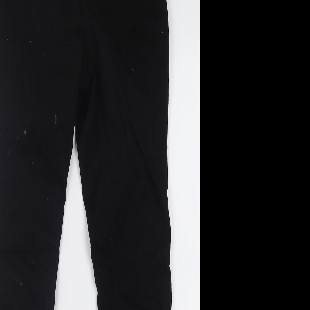 Topshop Womens Black  Cotton Skinny Jeans Size 28 L32 in Regular Button