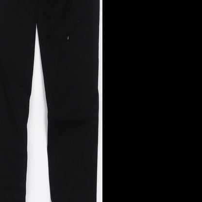 Topshop Womens Black  Cotton Skinny Jeans Size 28 L32 in Regular Button
