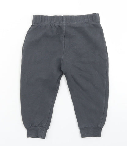 F&F Girls Grey  Cotton Jogger Trousers Size 12-18 Months