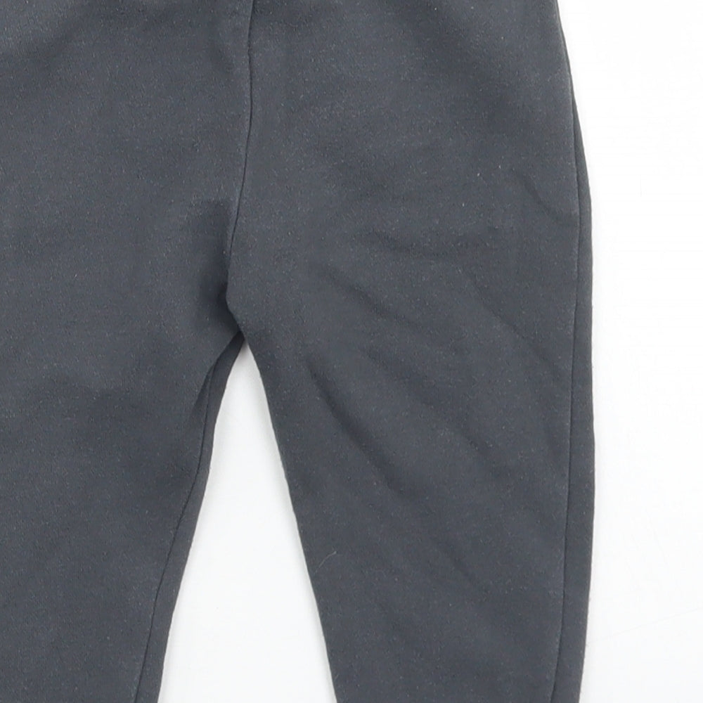 F&F Girls Grey  Cotton Jogger Trousers Size 12-18 Months