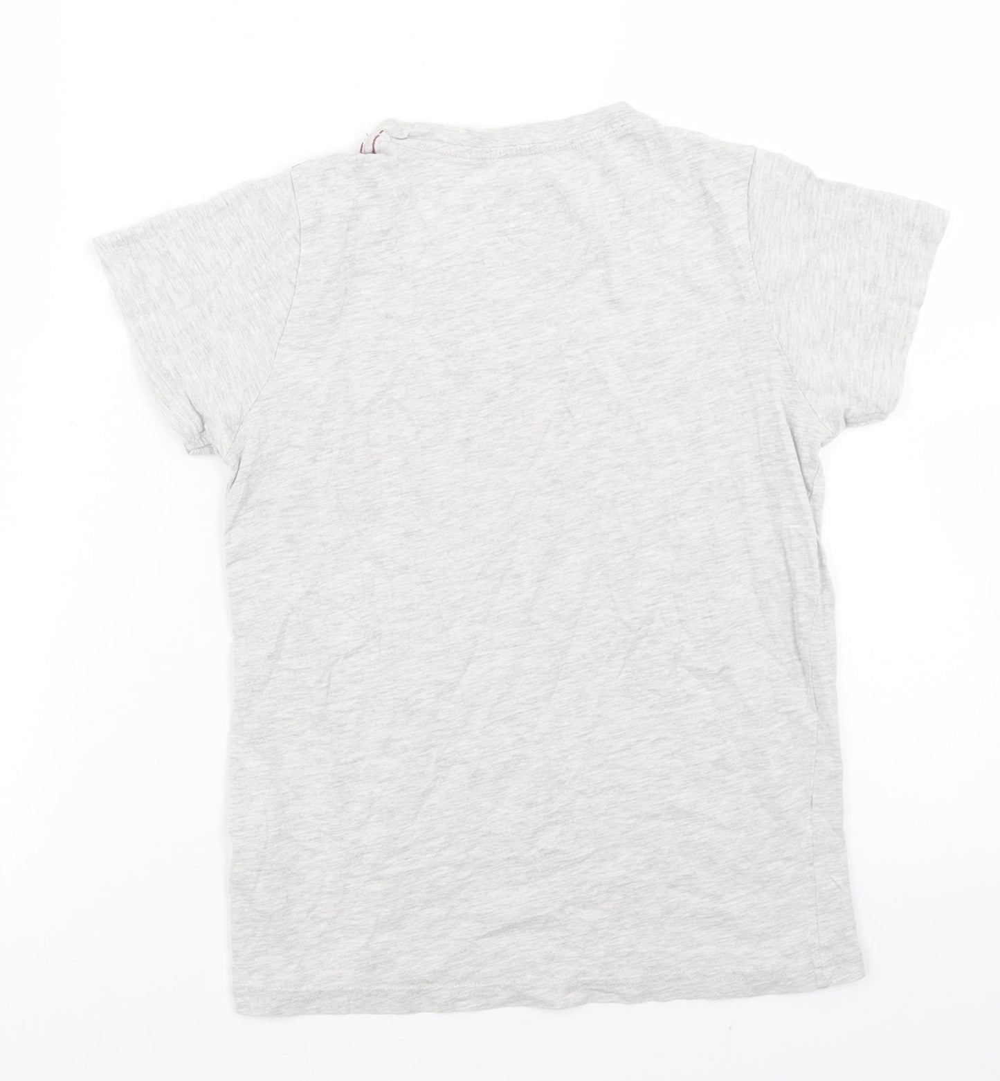 URBN DEPT Boys Grey  Cotton Basic T-Shirt Size 10 Years Crew Neck  - Skull
