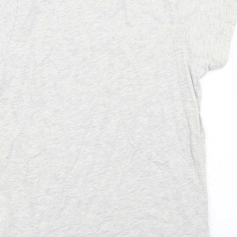 URBN DEPT Boys Grey  Cotton Basic T-Shirt Size 10 Years Crew Neck  - Skull
