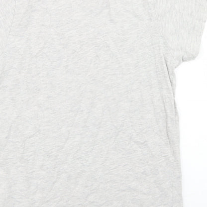 URBN DEPT Boys Grey  Cotton Basic T-Shirt Size 10 Years Crew Neck  - Skull