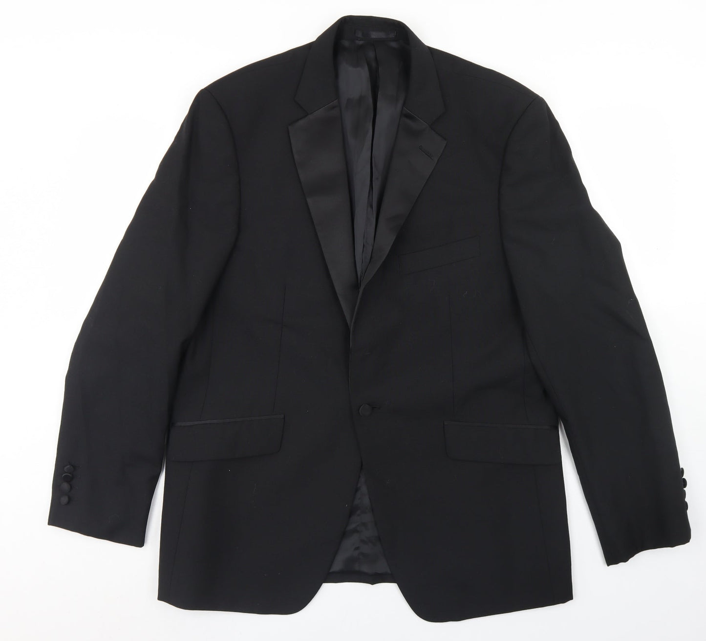 Daniel Graham Mens Black  Polyester Jacket Blazer Size 42