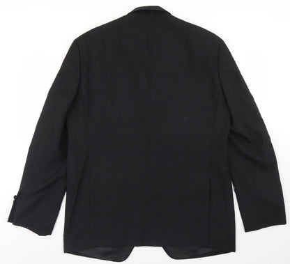 Daniel Graham Mens Black  Polyester Jacket Blazer Size 42