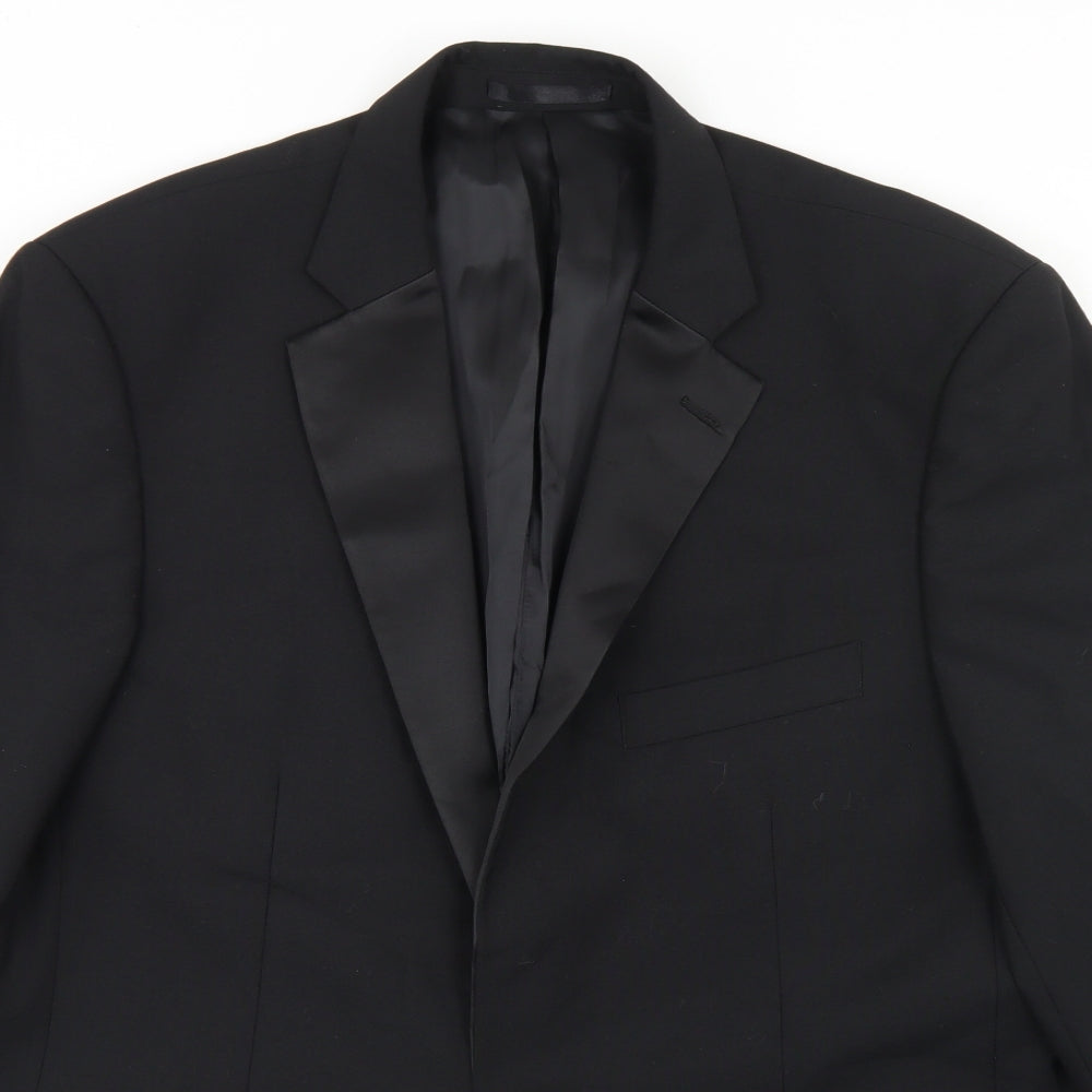 Daniel Graham Mens Black  Polyester Jacket Blazer Size 42