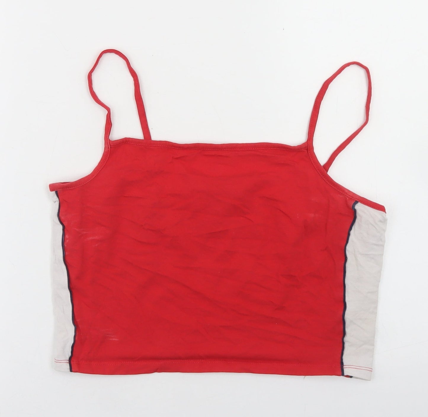 Womens UK Size 14 New Look Red Cropped Tank