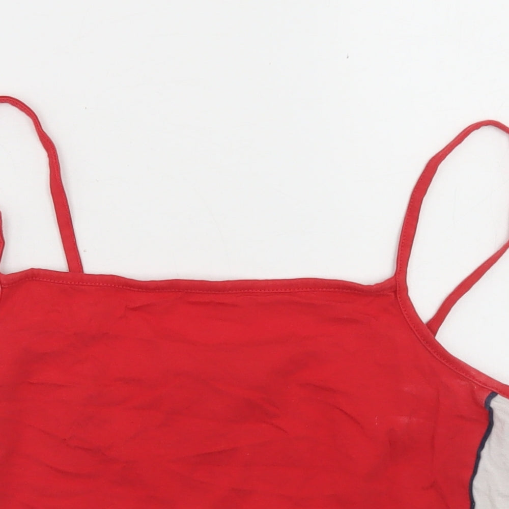 Womens UK Size 14 New Look Red Cropped Tank
