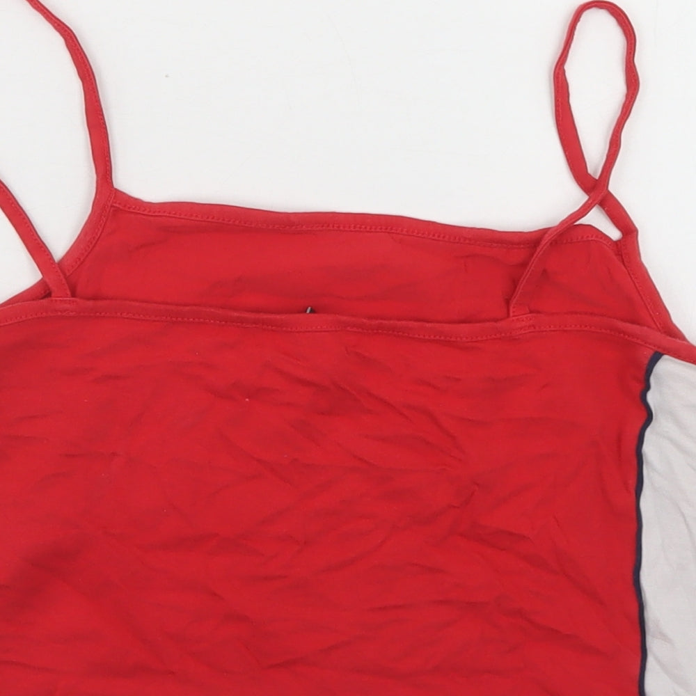 Womens UK Size 14 New Look Red Cropped Tank