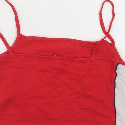 Womens UK Size 14 New Look Red Cropped Tank