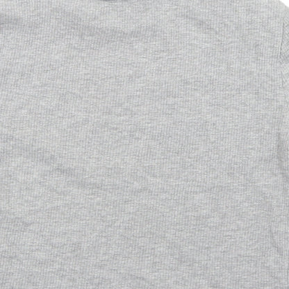 Womens UK Size L Divided Grey Cropped T-Shirt