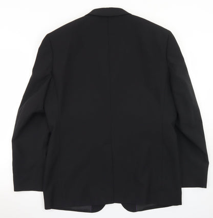 George Mens Black  Polyester Jacket Blazer Size 38