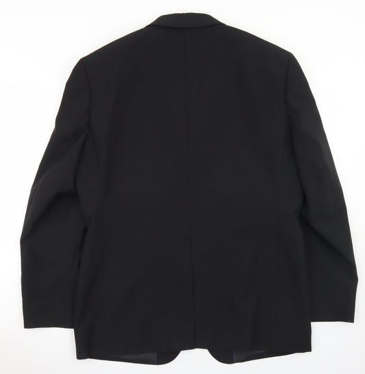 George Mens Black  Polyester Jacket Blazer Size 38