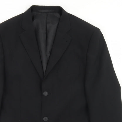 George Mens Black  Polyester Jacket Blazer Size 38