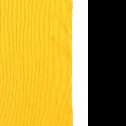 Womens UK Size 10 River Island Yellow Basic Tank