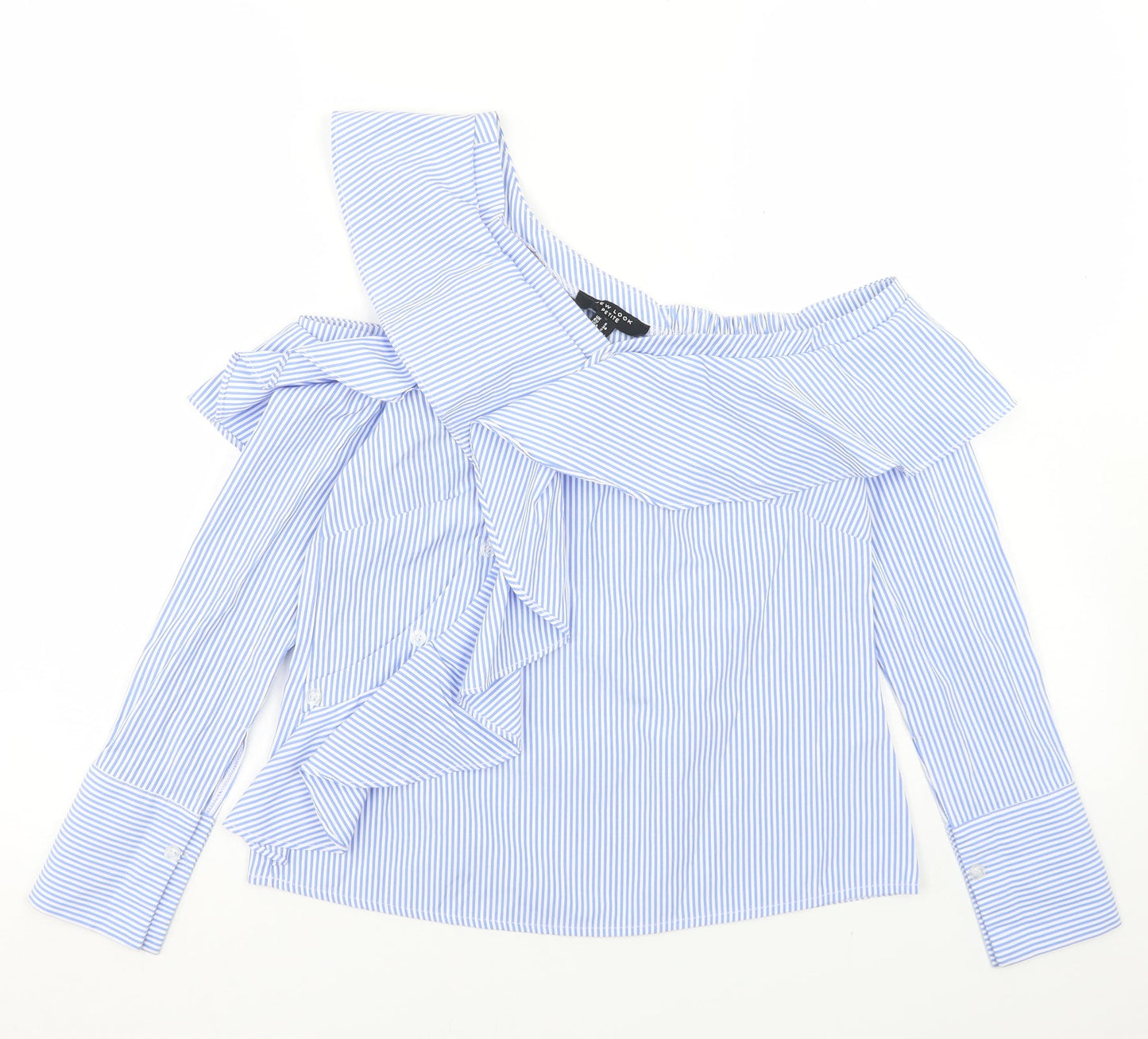 Womens UK Size 6 New Look Blue Basic Blouse