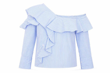 Womens UK Size 6 New Look Blue Basic Blouse