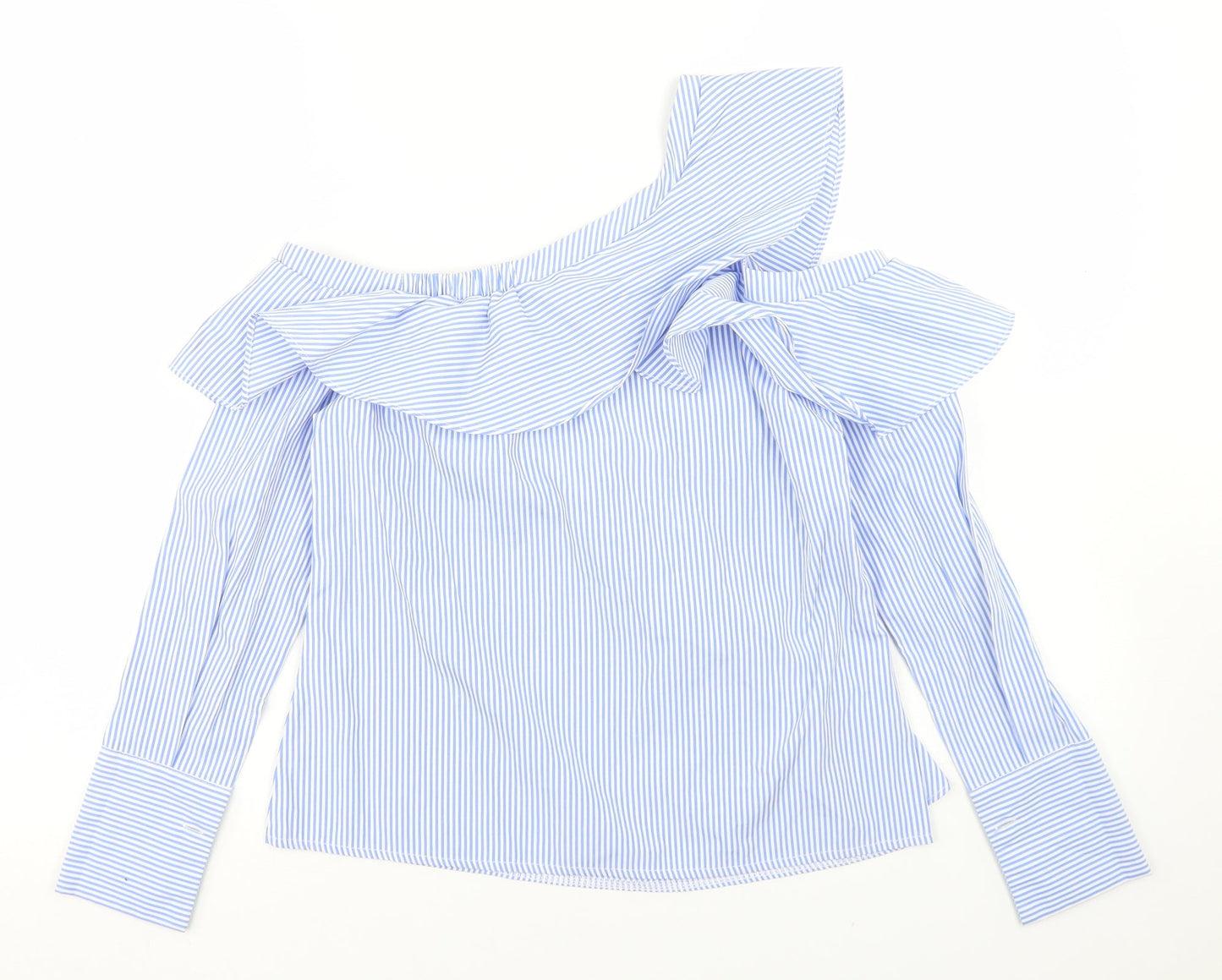Womens UK Size 6 New Look Blue Basic Blouse