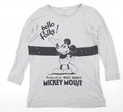 Womens UK Size 14 Marks and Spencer Grey Basic T-Shirt