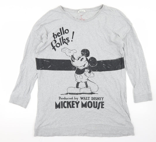Womens UK Size 14 Marks and Spencer Grey Basic T-Shirt