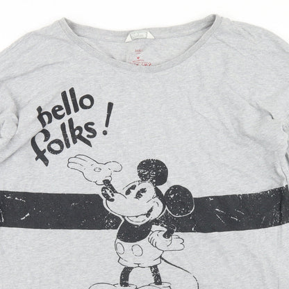 Womens UK Size 14 Marks and Spencer Grey Basic T-Shirt