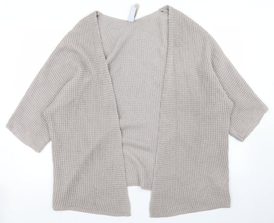 Womens UK Size M Pull & Bear Beige Cardigan Jumper