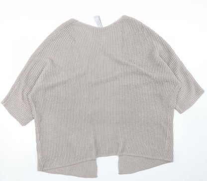 Womens UK Size M Pull & Bear Beige Cardigan Jumper
