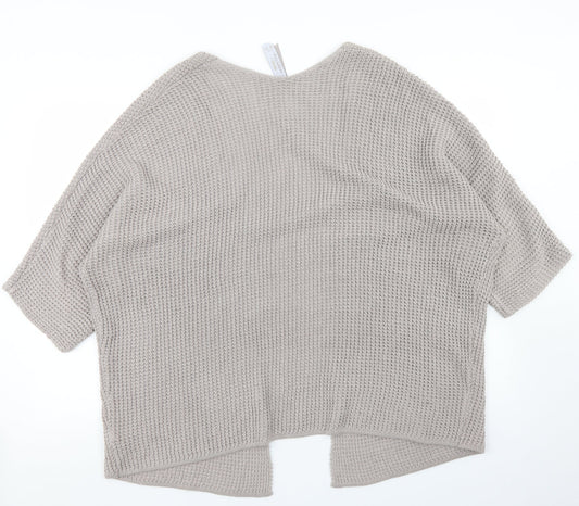 Womens UK Size M Pull & Bear Beige Cardigan Jumper