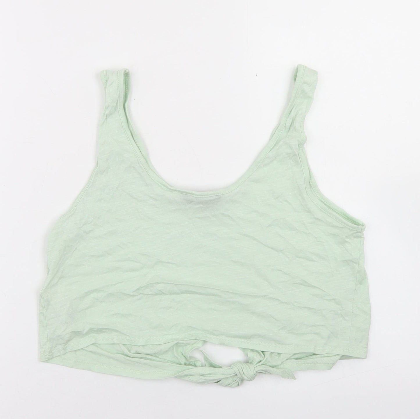 Womens UK Size 8 New Look Green Cropped Tank