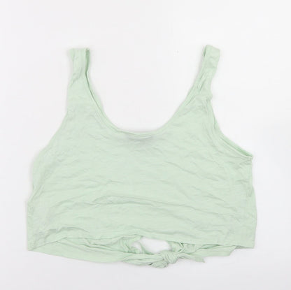 Womens UK Size 8 New Look Green Cropped Tank